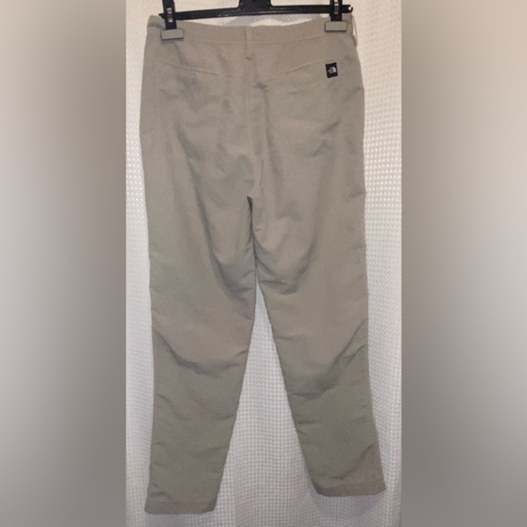 Women The North Face weatherproof sand beige hiking outdoor nylon pants size 10 - Picture 12 of 12